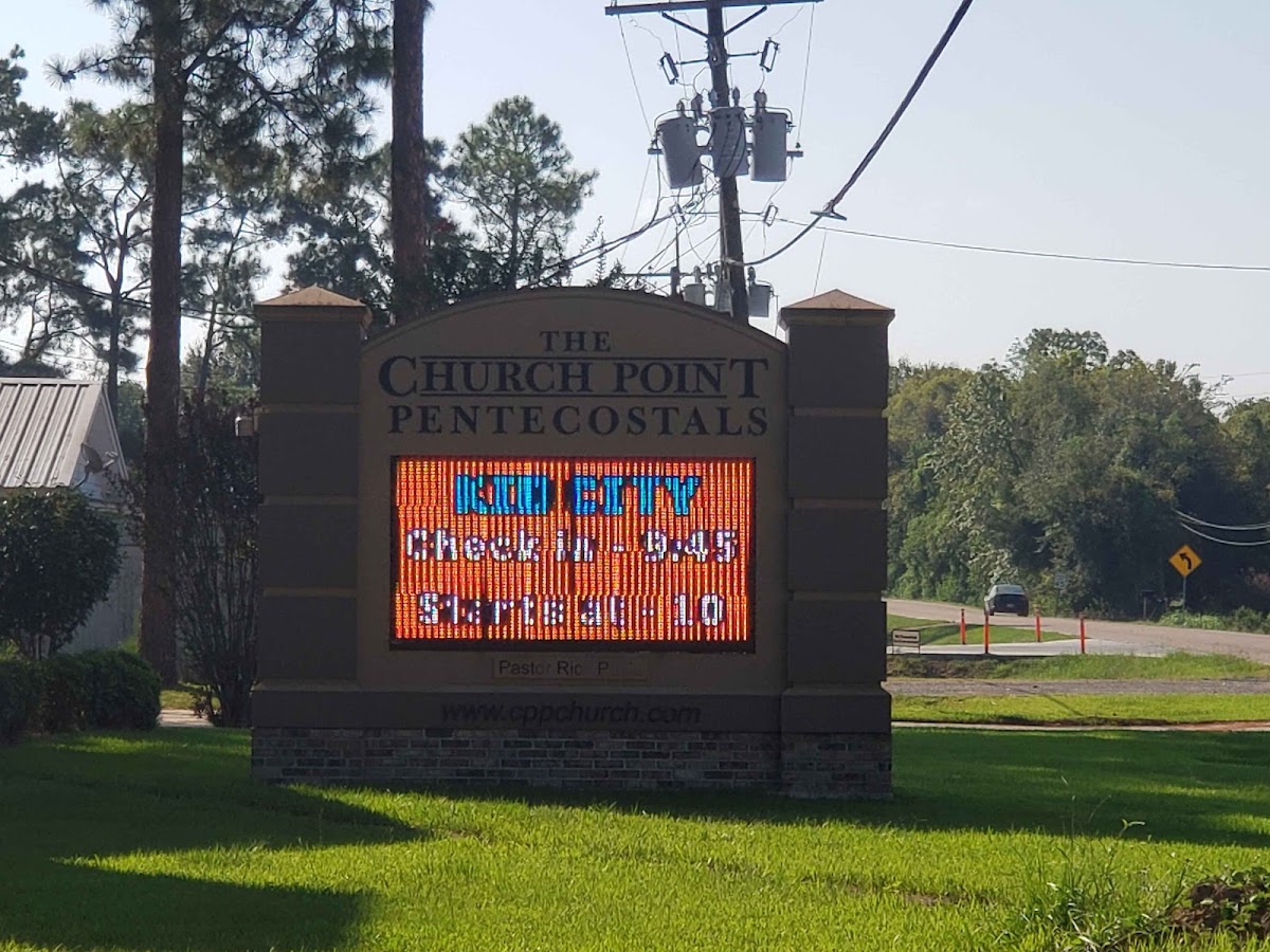 The Church Point Pentecostals sign