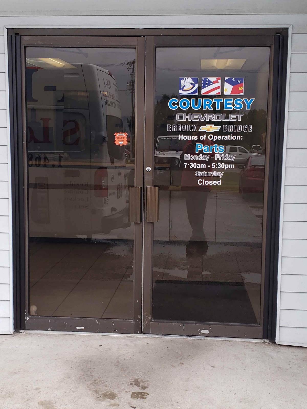 Courtesy Chevrolet parts door